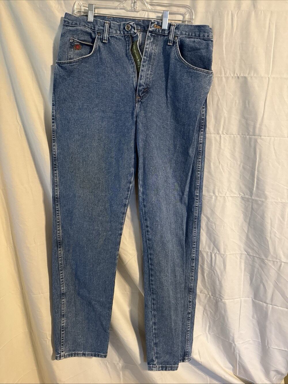 Twenty X 20X Wrangler Jeans Mens 35x36 Straight Leg Western Cowboy Medium Wash